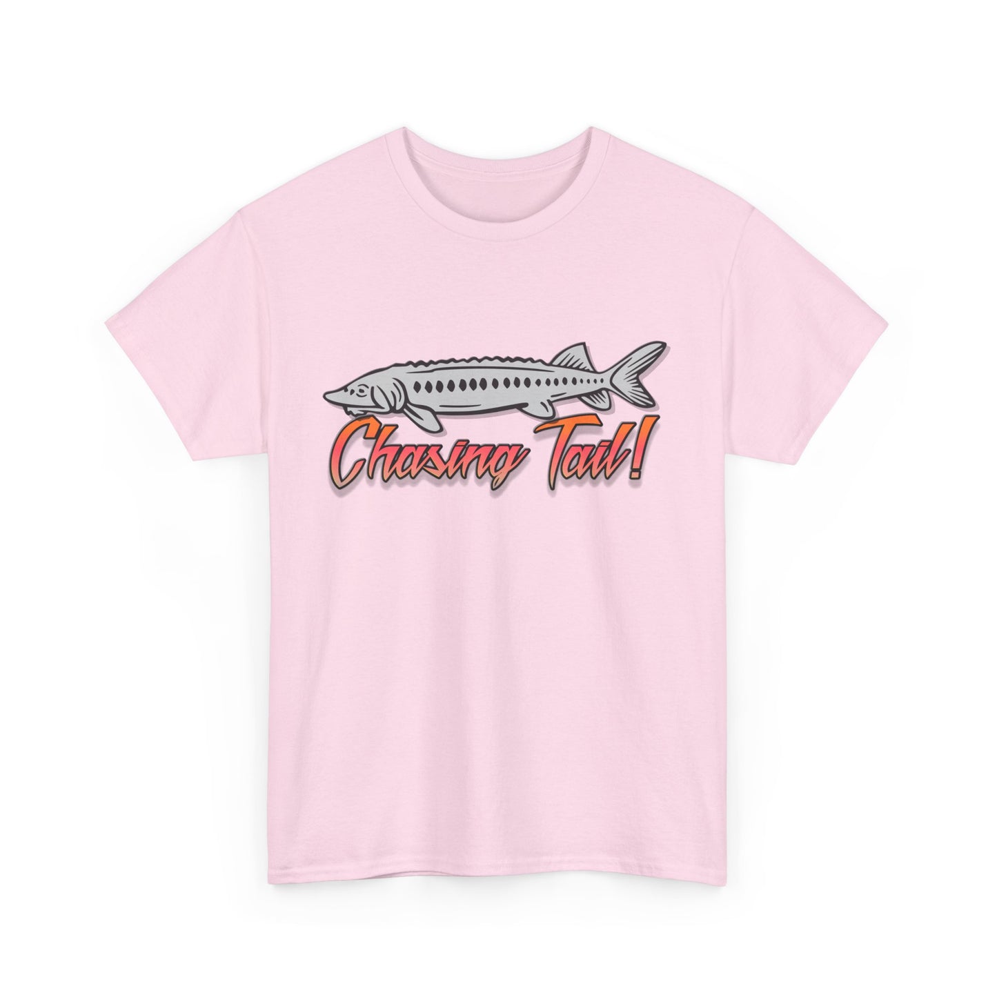 Chasing Tail Sturgeon. Heavy Cotton T-Shirt