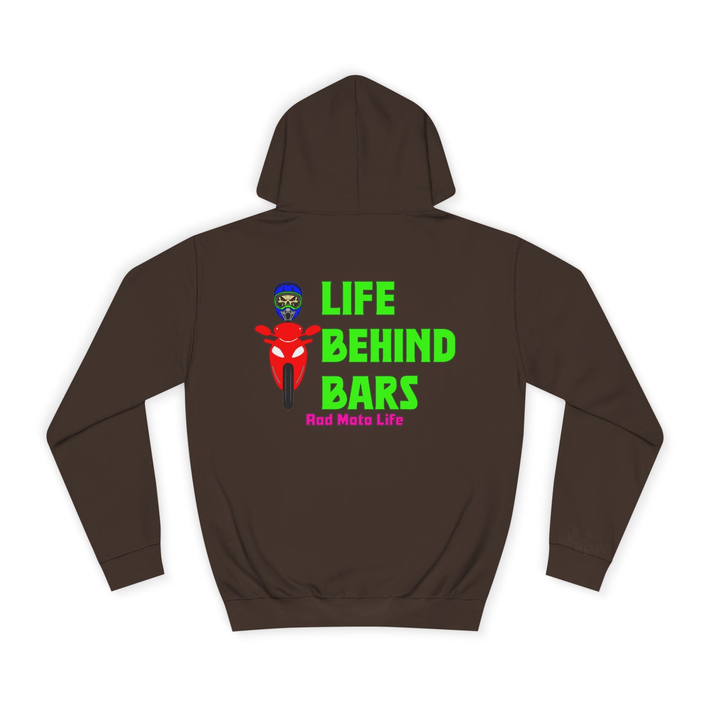Life Behind Bars, Rad Moto Life Unisex Hoodie - Biker Style Sweatshirt for Motorcycle Enthusiasts