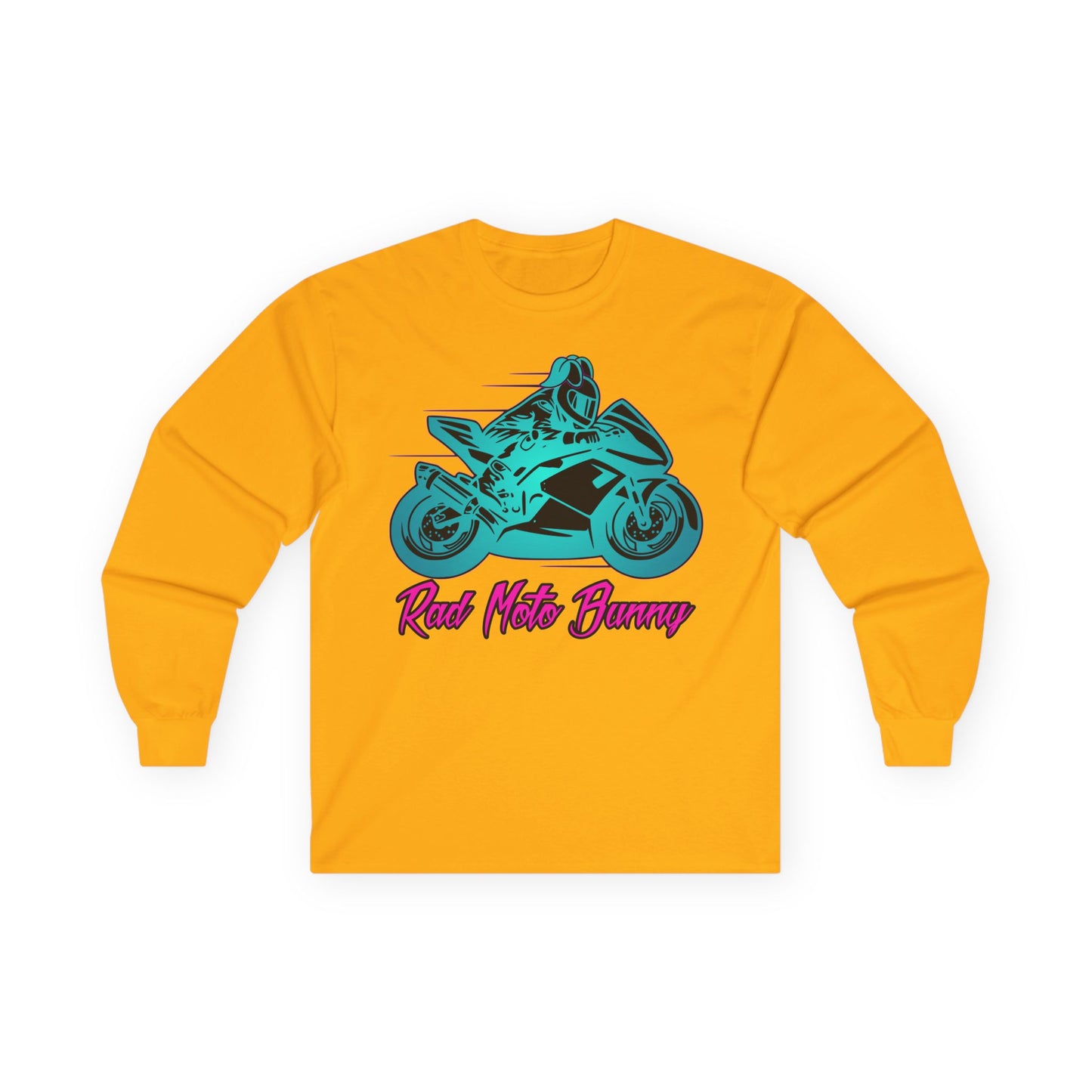 If you think my ears are big, Rad Moto Bunny, Unisex Long Sleeve Tee - Bold Graphic T-Shirt for Motorcycle Enthusiasts