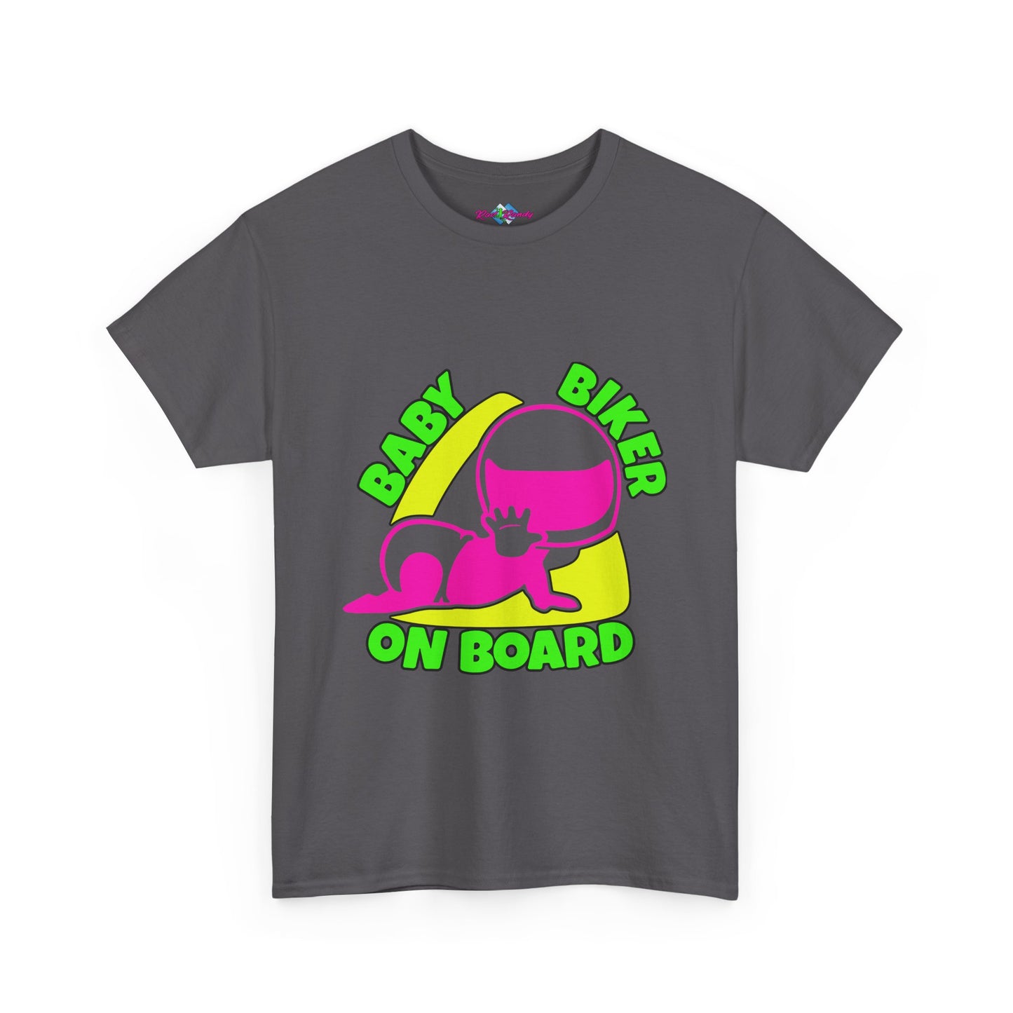 Baby Biker on Board. Girl. Heavy Cotton T-Shirt