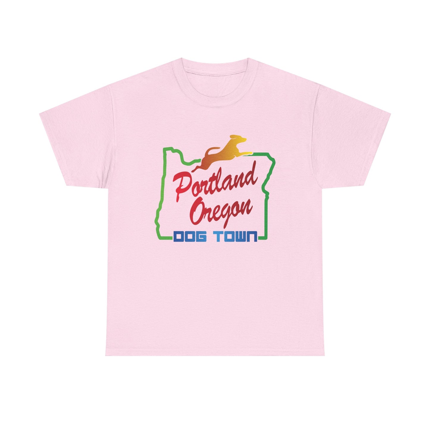 Portland Oregon Dog Town. Heavy Cotton T-Shirt