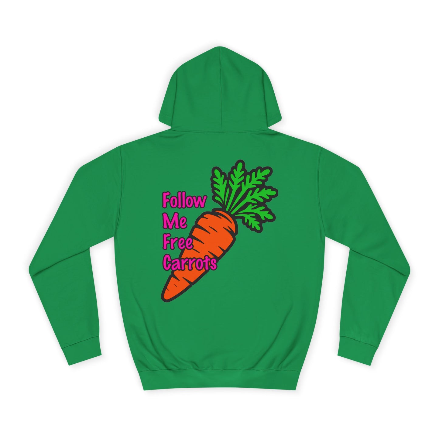 Follow me Free Carrots, Rad Moto Bunny, Unisex Hoodie - Biker Style Sweatshirt for Motorcycle Enthusiasts