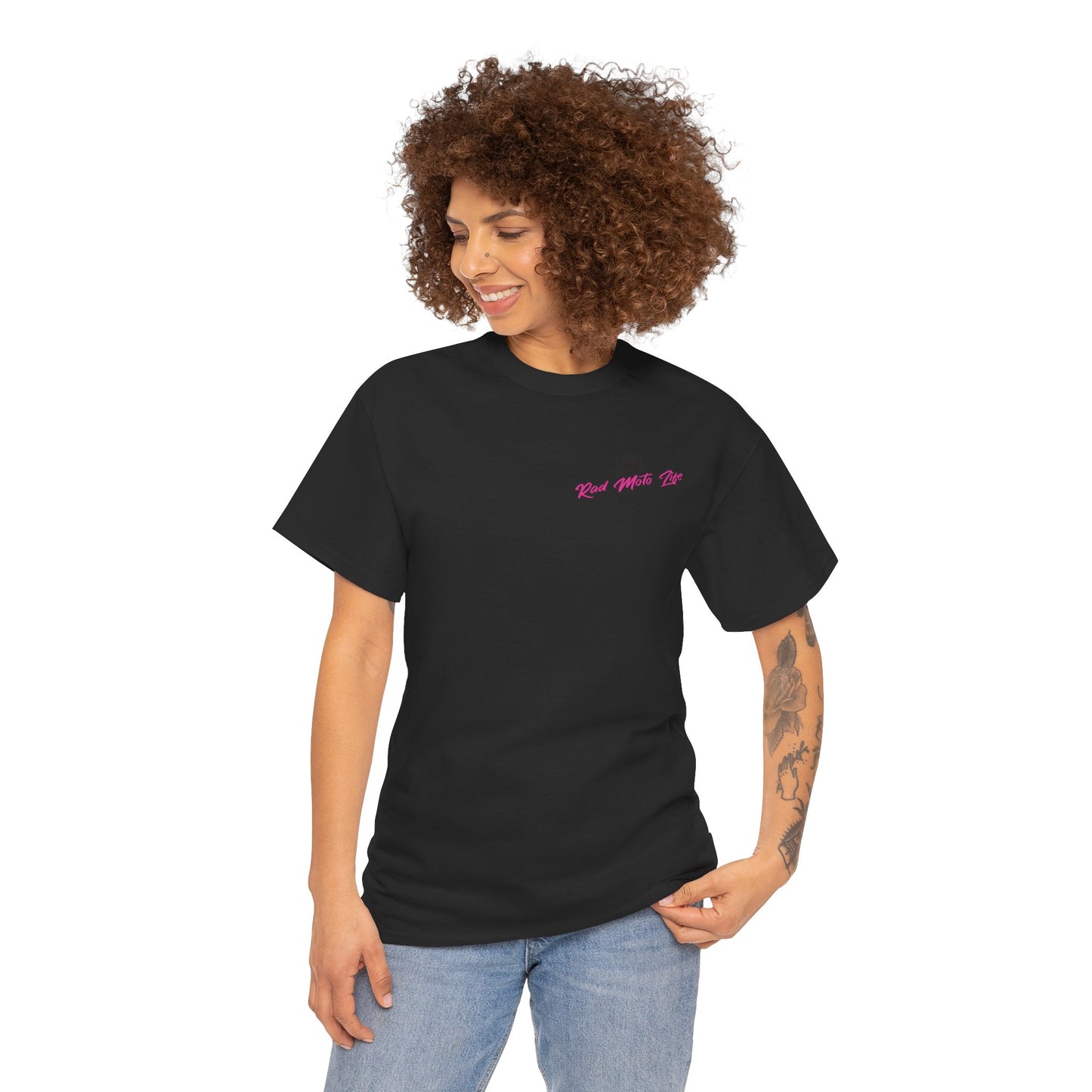 Shark Rider, Rad Moto Life, Heavy Cotton T-Shirt