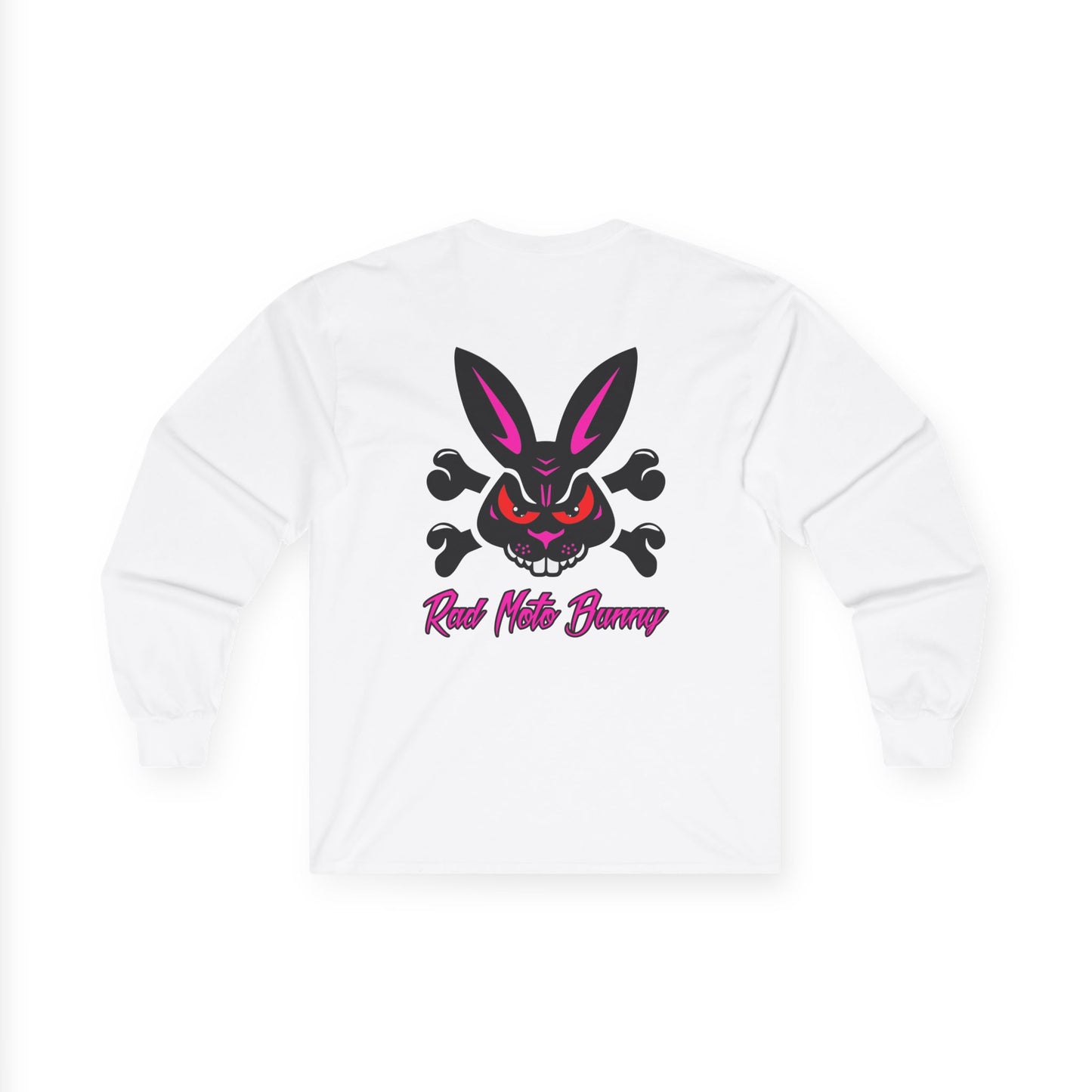 Rad Moto Bunny, Unisex Long Sleeve Tee - Bold Graphic T-Shirt for Motorcycle Enthusiasts