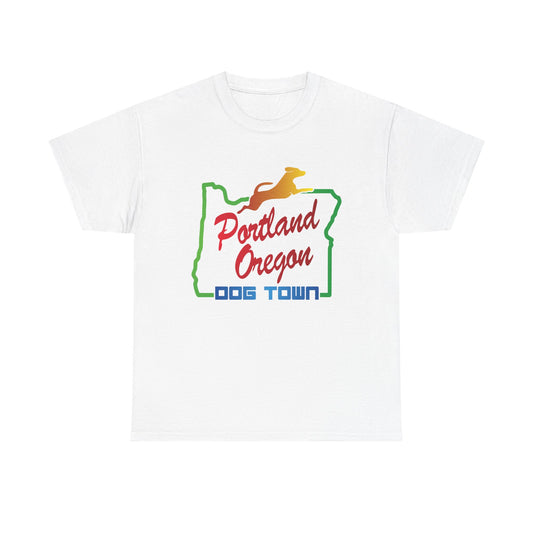Portland Oregon Dog Town. Heavy Cotton T-Shirt