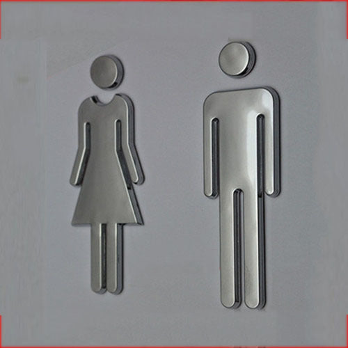 Metal Bathroom Signage