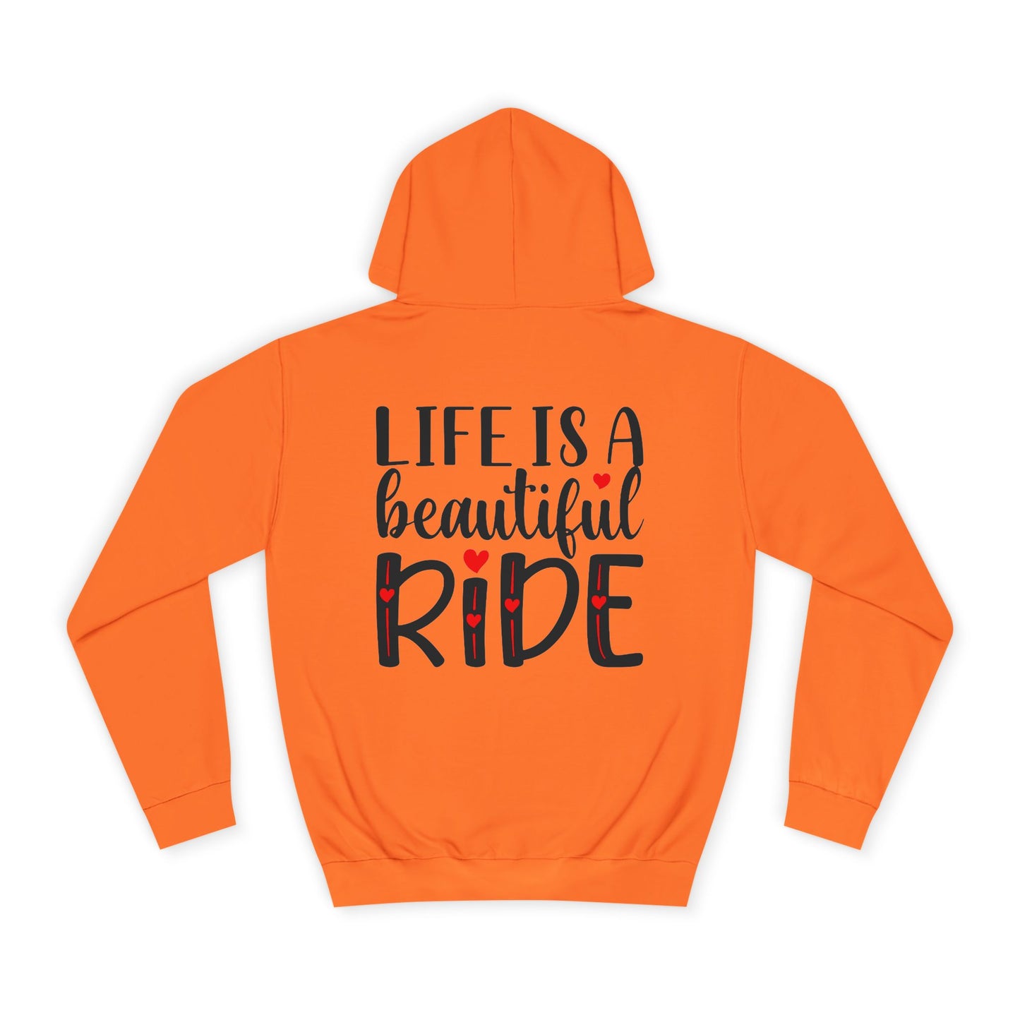 Life is a Beautiful Ride, Rad Moto Bunny, Unisex Hoodie - Biker Style Sweatshirt for Motorcycle Enthusiasts