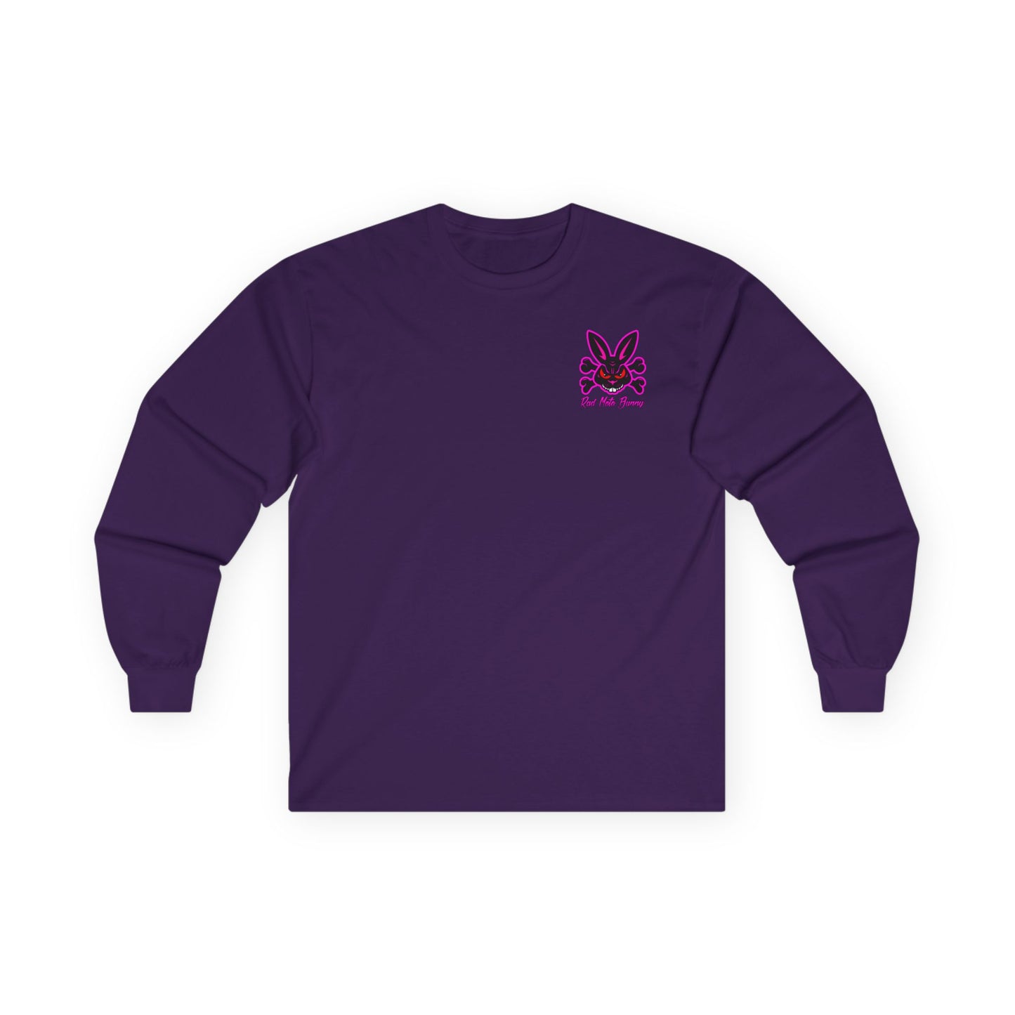Kung Fu Bunny, Rad Moto Bunny, Unisex Long Sleeve Tee - Bold Graphic T-Shirt for Motorcycle Enthusiasts