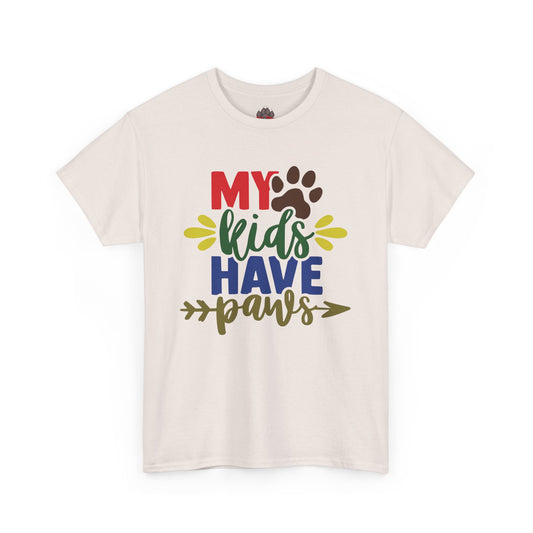 My Kids Have Paws. Heavy Cotton T-Shirt
