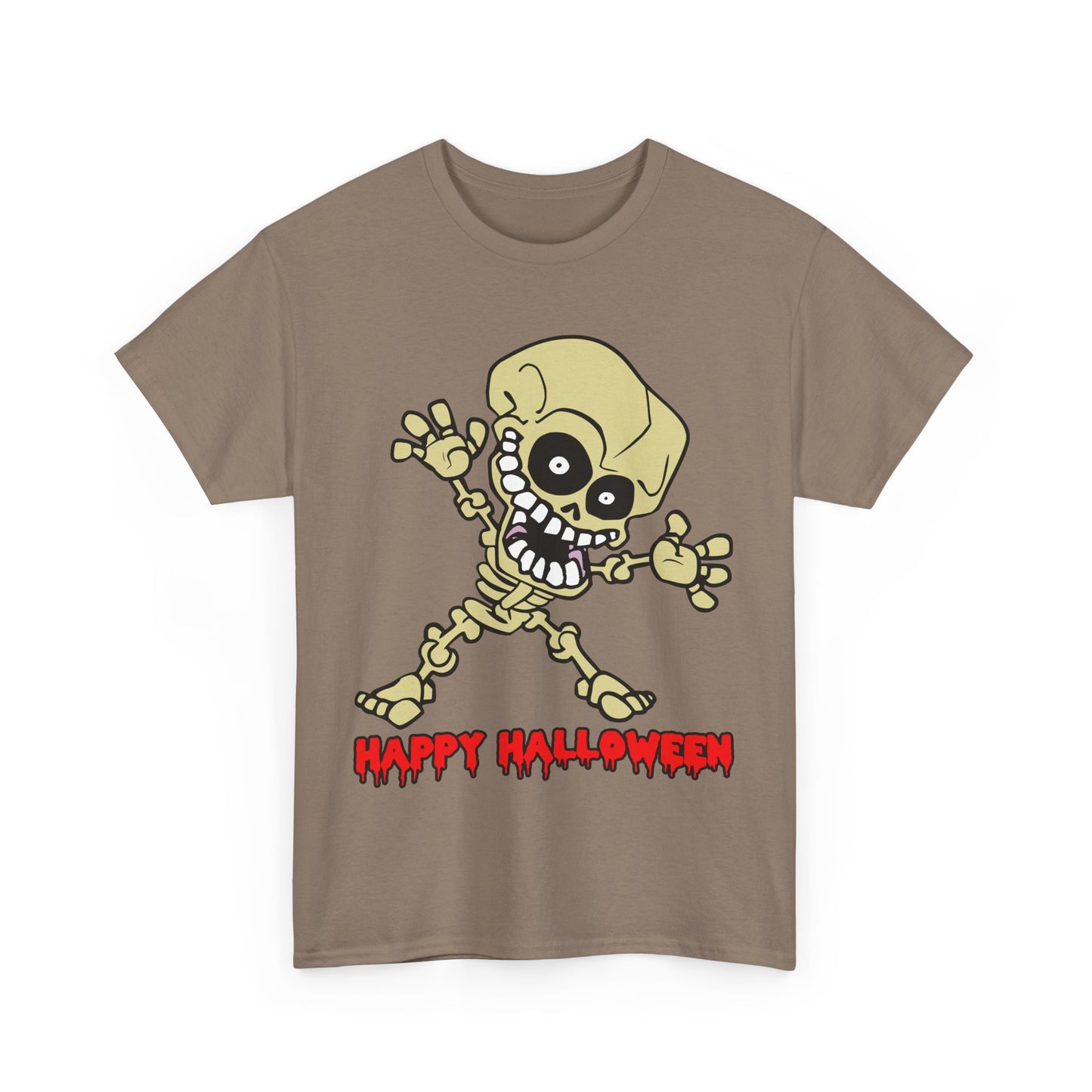 Happy Halloween Skeleton. Heavy Cotton T-Shirt