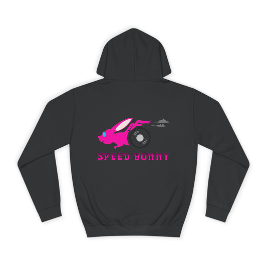 Speed Bunny, Rad Moto Bunny, Unisex Hoodie - Biker Style Sweatshirt for Motorcycle Enthusiasts