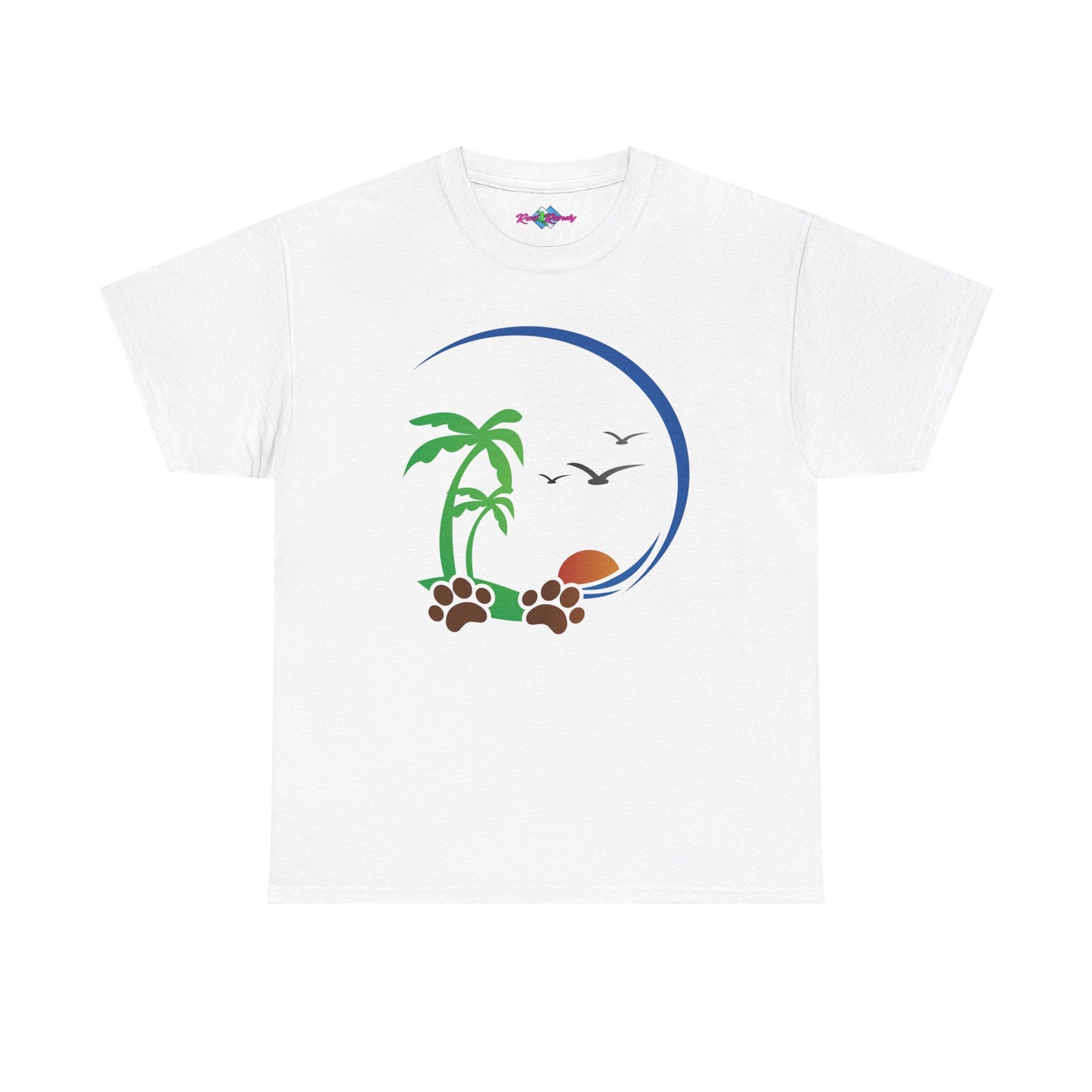 Tropical Paws. Heavy Cotton T-Shirt