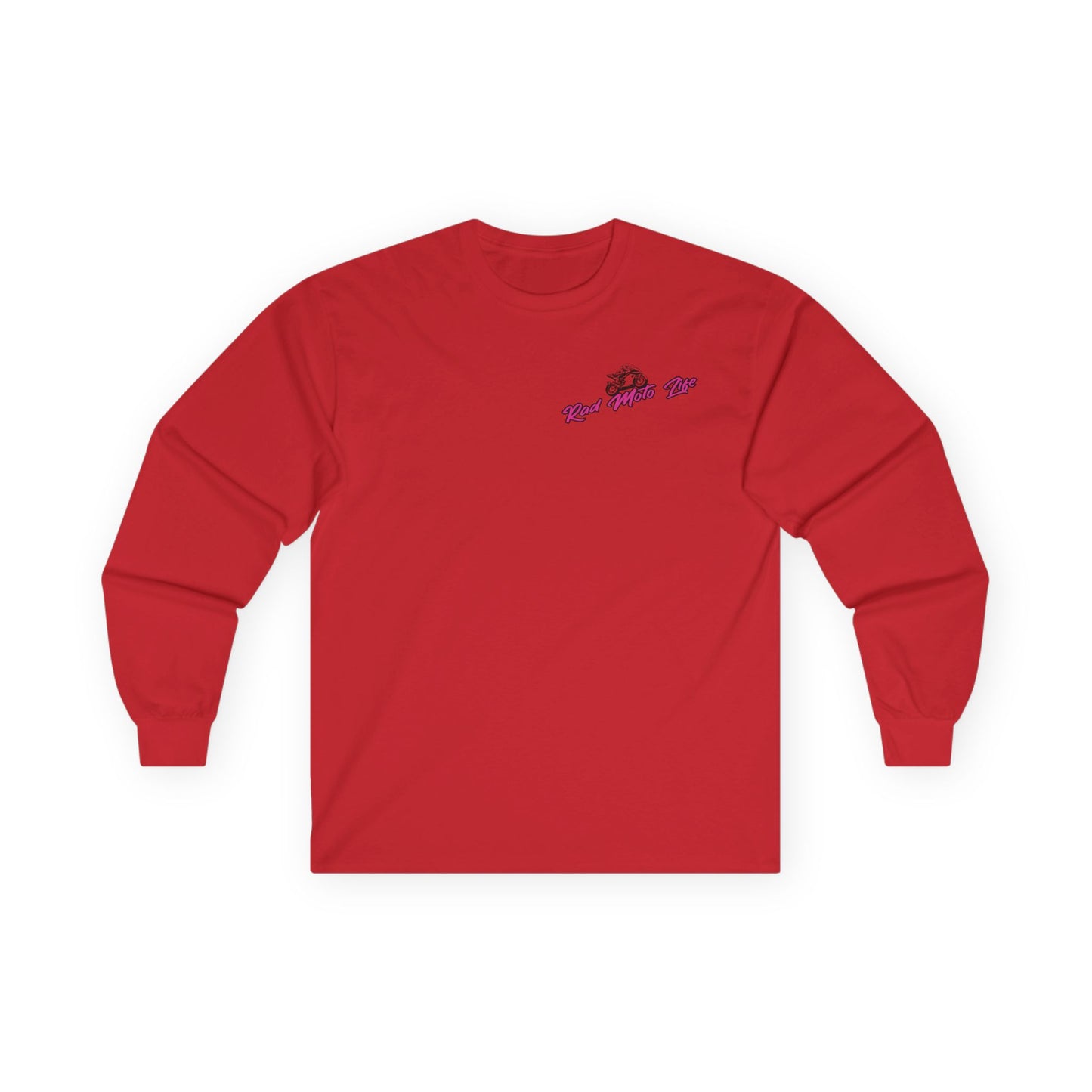 Geared, Rad Moto Life Unisex Long Sleeve Tee - Bold Graphic T-Shirt for Motorcycle Enthusiasts