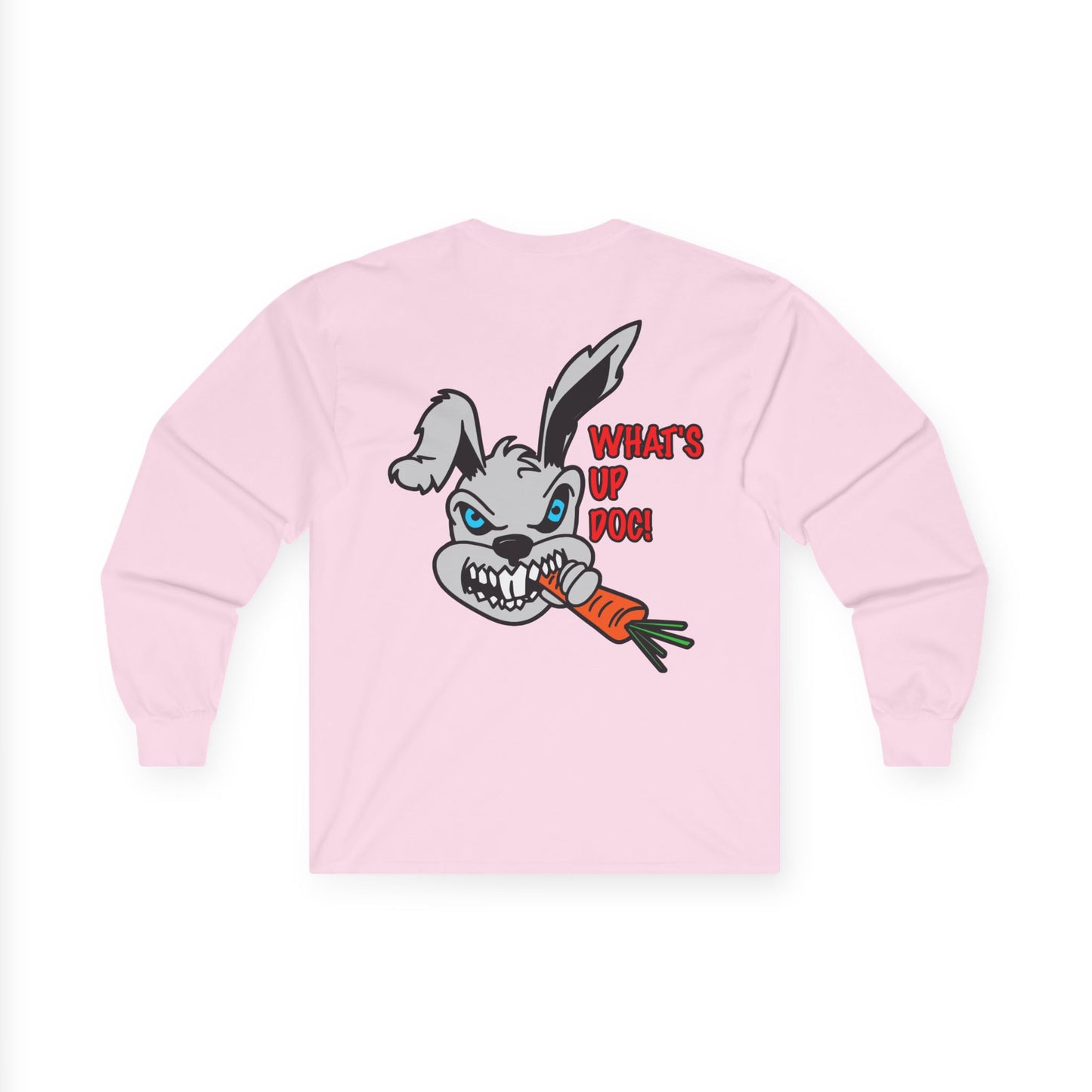 What's up Doc Bunny, Rad Moto Bunny, Unisex Long Sleeve Tee - Bold Graphic T-Shirt for Motorcycle Enthusiasts