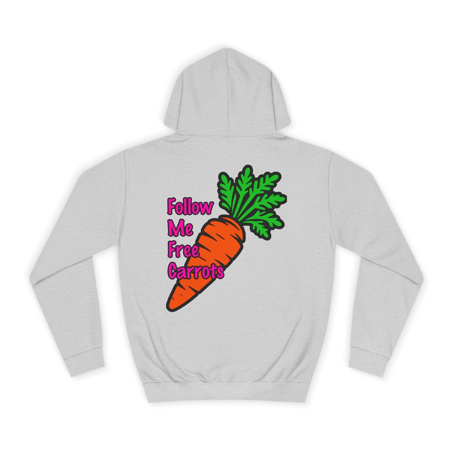 Follow me Free Carrots, Rad Moto Bunny, Unisex Hoodie - Biker Style Sweatshirt for Motorcycle Enthusiasts