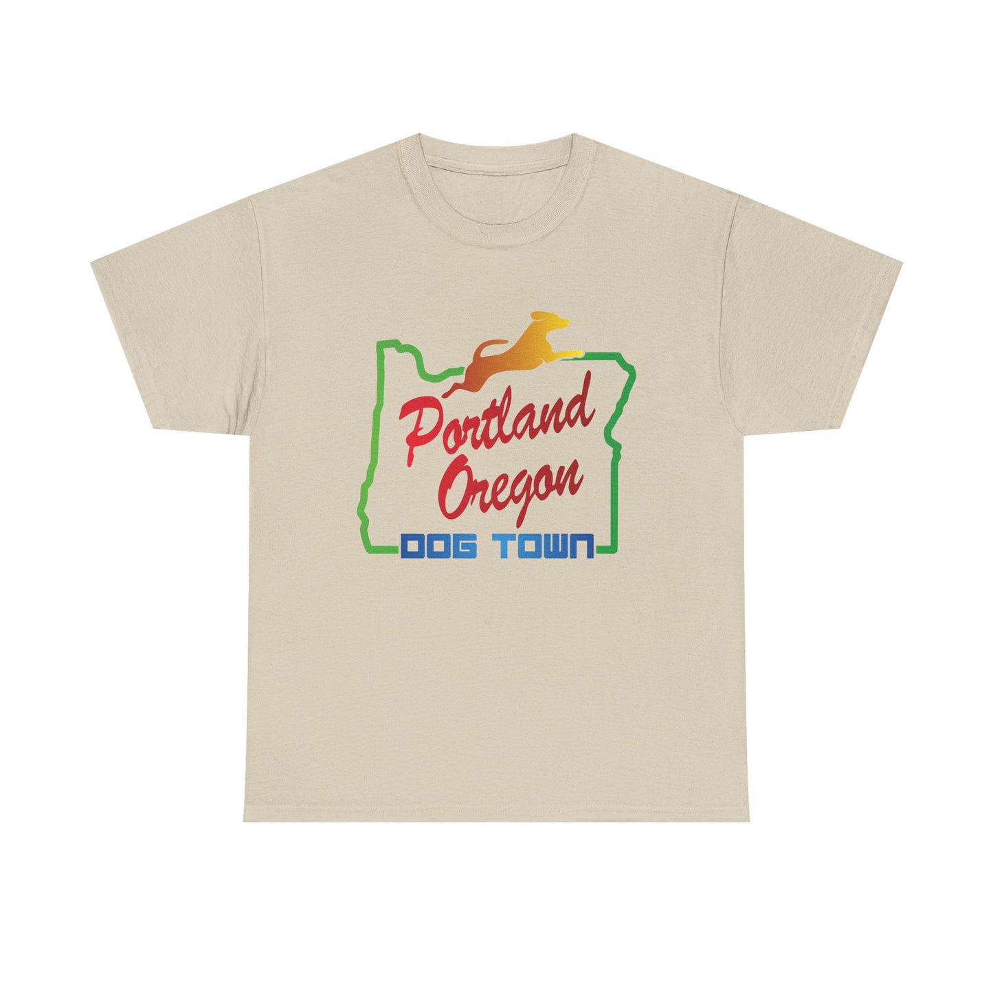 Portland Oregon Dog Town. Heavy Cotton T-Shirt