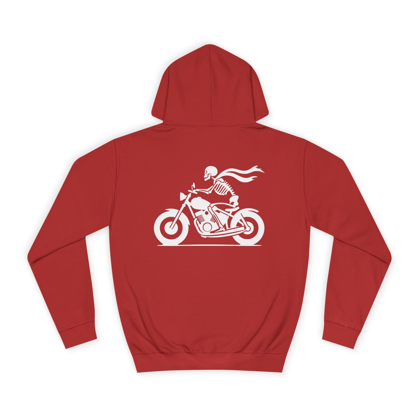 Skeleton Rider, Rad Moto Bunny, Unisex Hoodie - Biker Style Sweatshirt for Motorcycle Enthusiasts