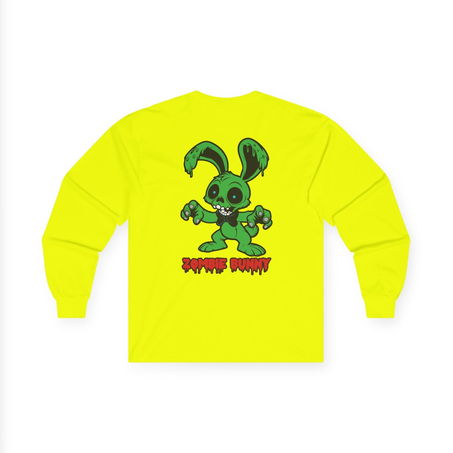 Zombie Bunny, Rad Moto Bunny, Unisex Long Sleeve Tee - Bold Graphic T-Shirt for Motorcycle Enthusiasts