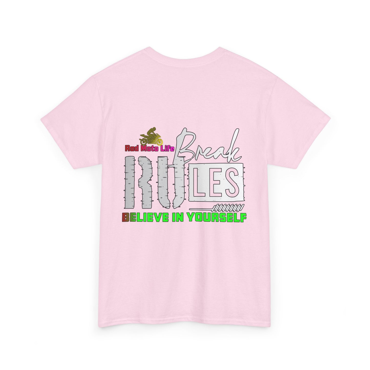 Break Rules, Rad Moto Life, Heavy Cotton T-Shirt