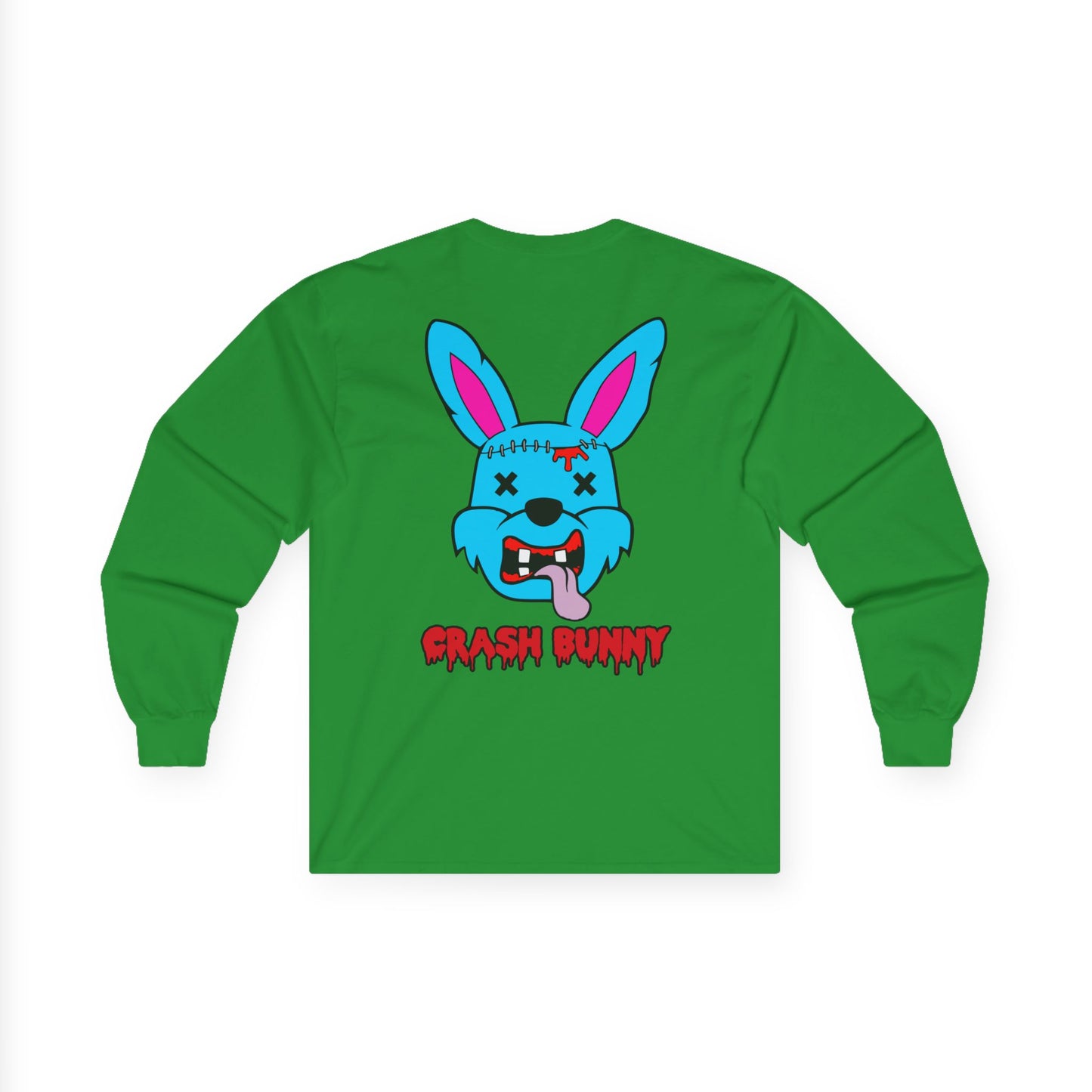 Crash Bunny, Rad Moto Bunny, Unisex Long Sleeve Tee - Bold Graphic T-Shirt for Motorcycle Enthusiasts