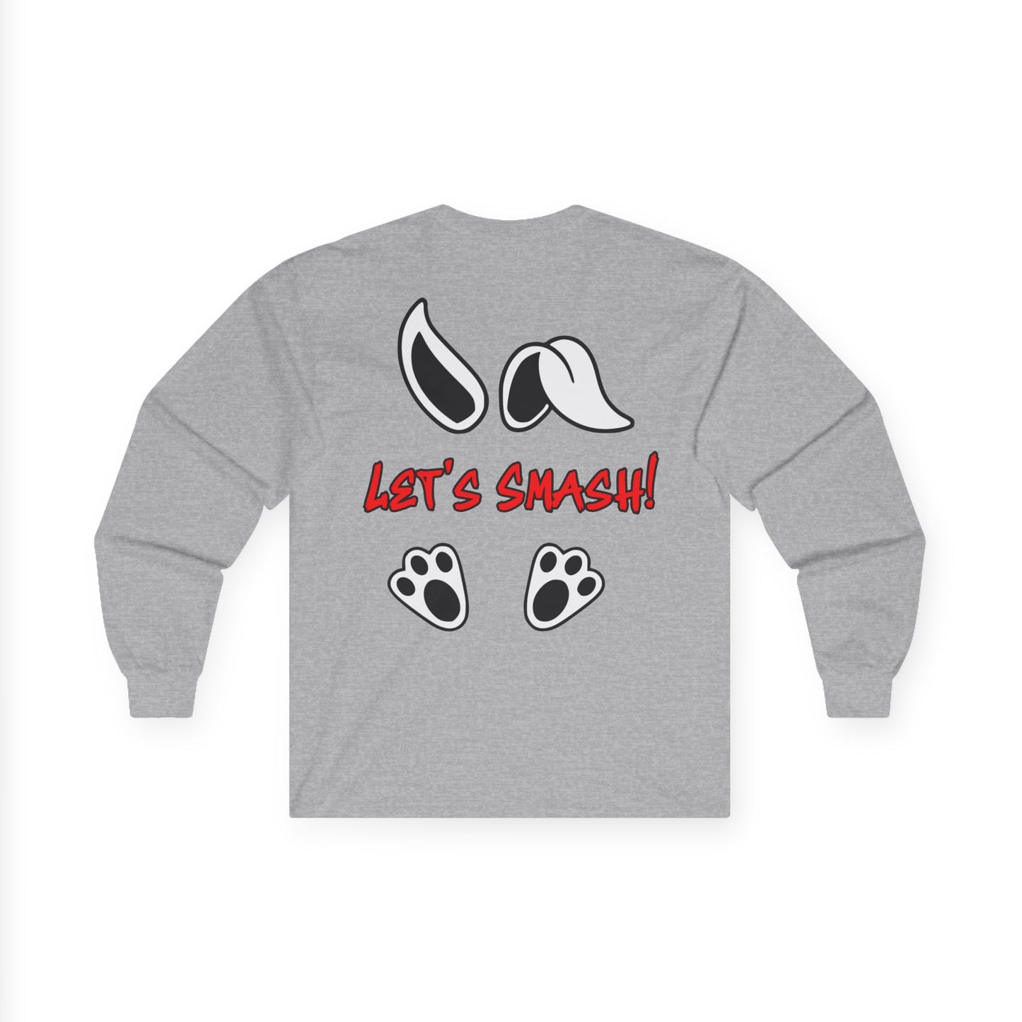 Let's Smash!, Rad Moto Bunny, Unisex Long Sleeve Tee - Bold Graphic T-Shirt for Motorcycle Enthusiasts