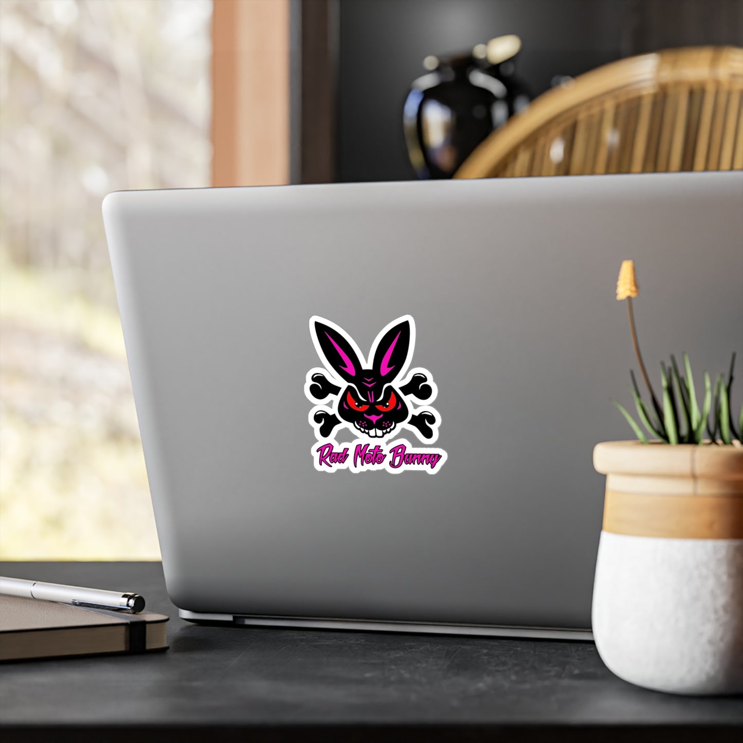 Rad Moto Bunny. Kiss-Cut Vinyl Sticker