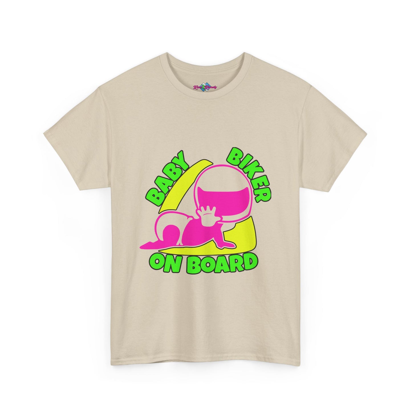 Baby Biker on Board. Girl. Heavy Cotton T-Shirt