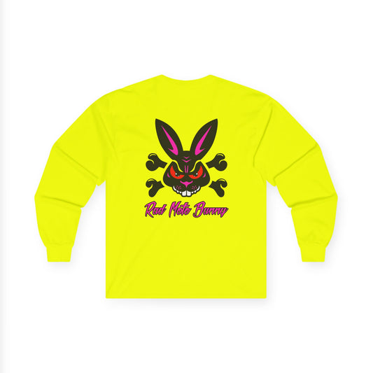 Rad Moto Bunny, Unisex Long Sleeve Tee - Bold Graphic T-Shirt for Motorcycle Enthusiasts