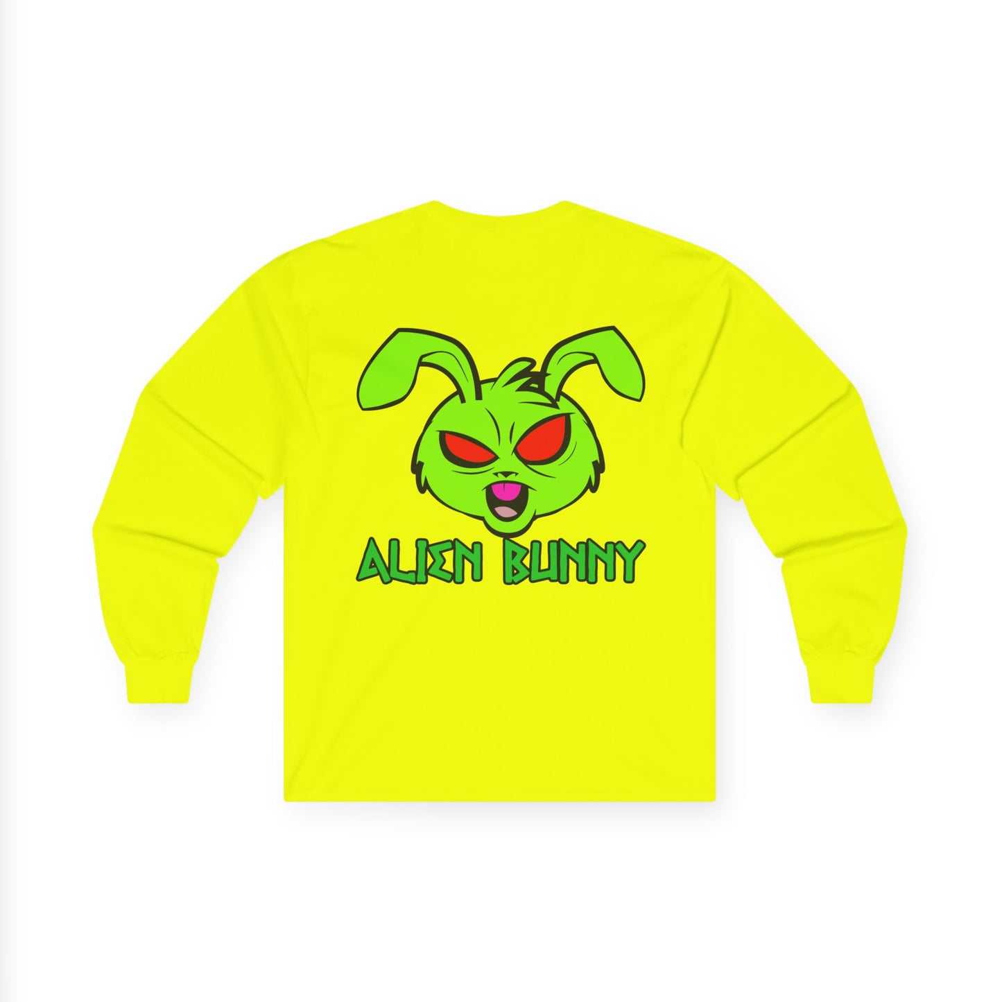 Alien Bunny, Rad Moto Bunny, Unisex Long Sleeve Tee - Bold Graphic T-Shirt for Motorcycle Enthusiasts