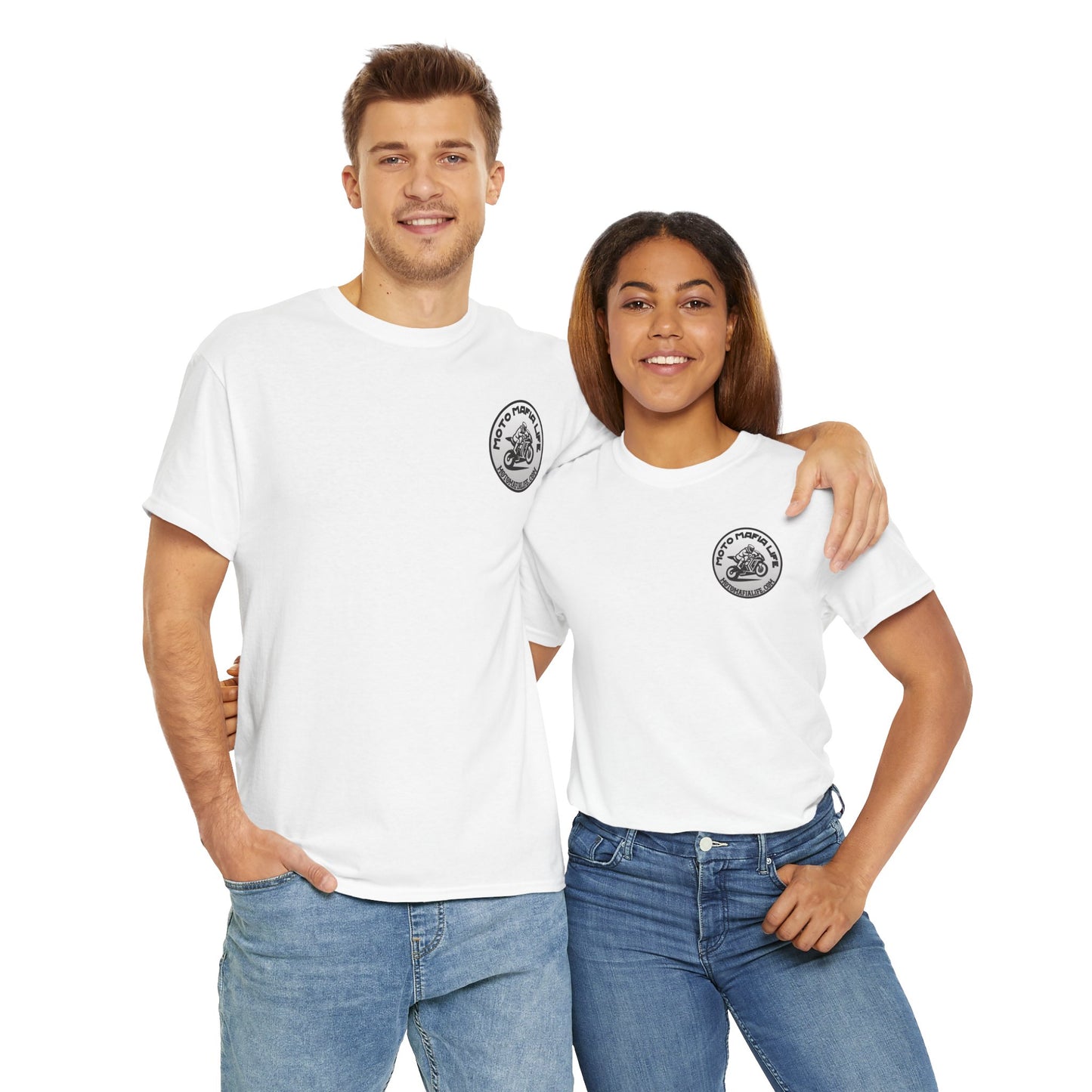Be Brave, Never Give up, Moto Mafia Life, Heavy Cotton T-Shirt