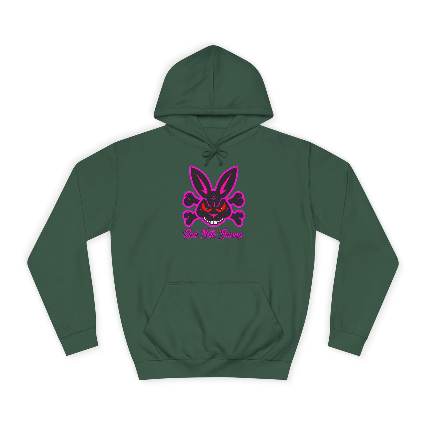 Zombie Bunny, Rad Moto Bunny, Unisex Hoodie - Biker Style Sweatshirt for Motorcycle Enthusiasts