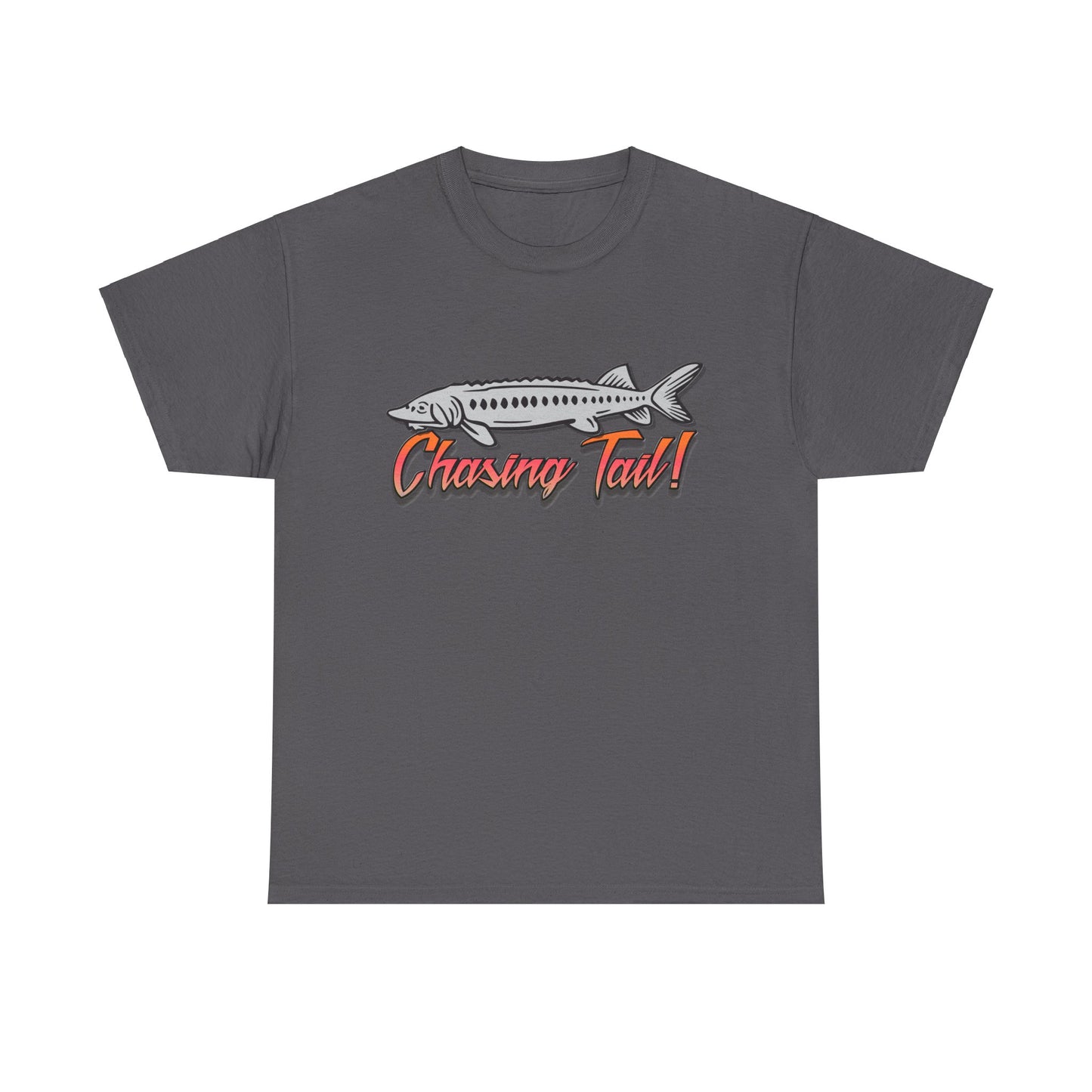 Chasing Tail Sturgeon. Heavy Cotton T-Shirt