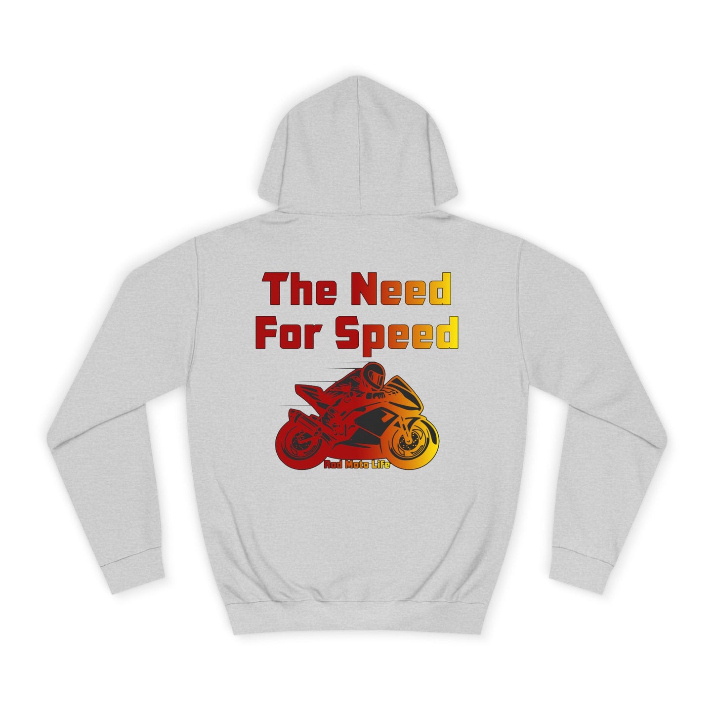 The Need for Speed, Rad Moto Life Unisex Hoodie - Biker Style Sweatshirt for Motorcycle Enthusiasts