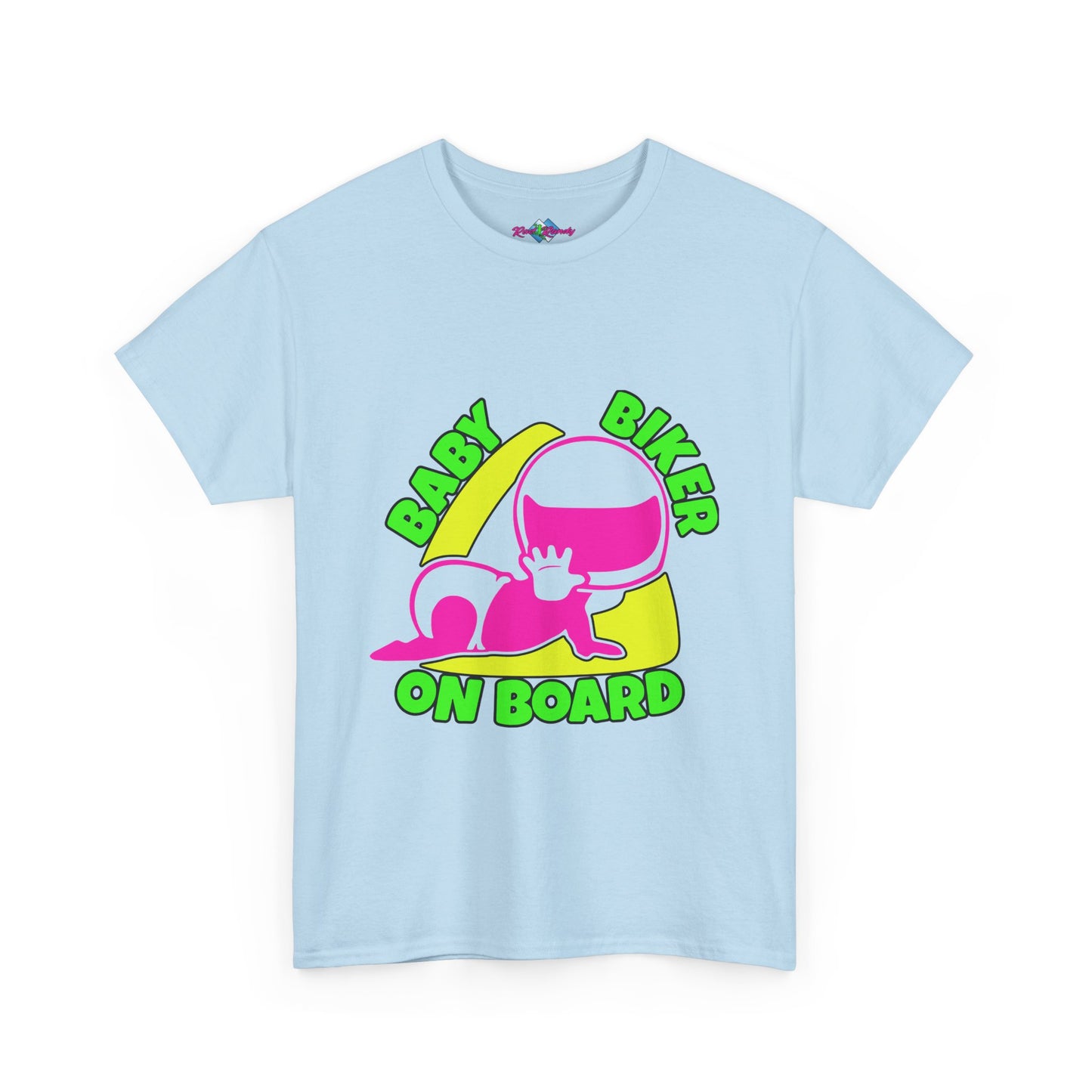 Baby Biker on Board. Girl. Heavy Cotton T-Shirt