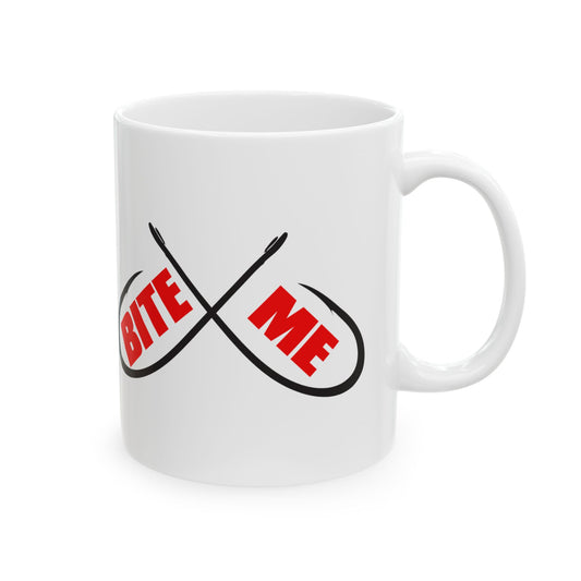 Bite me Fish hooks, Coffee Mug