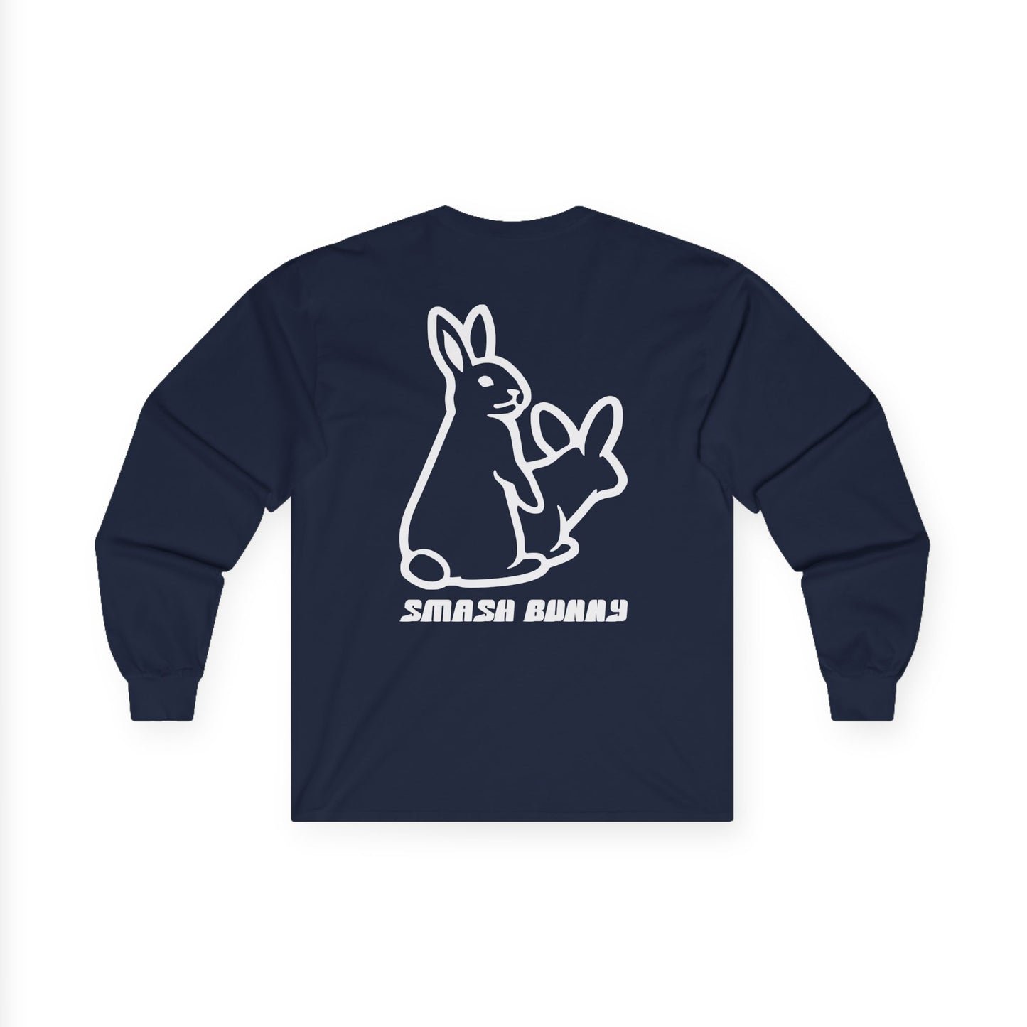 Smash Bunny, Rad Moto Bunny, Unisex Long Sleeve Tee - Bold Graphic T-Shirt for Motorcycle Enthusiasts