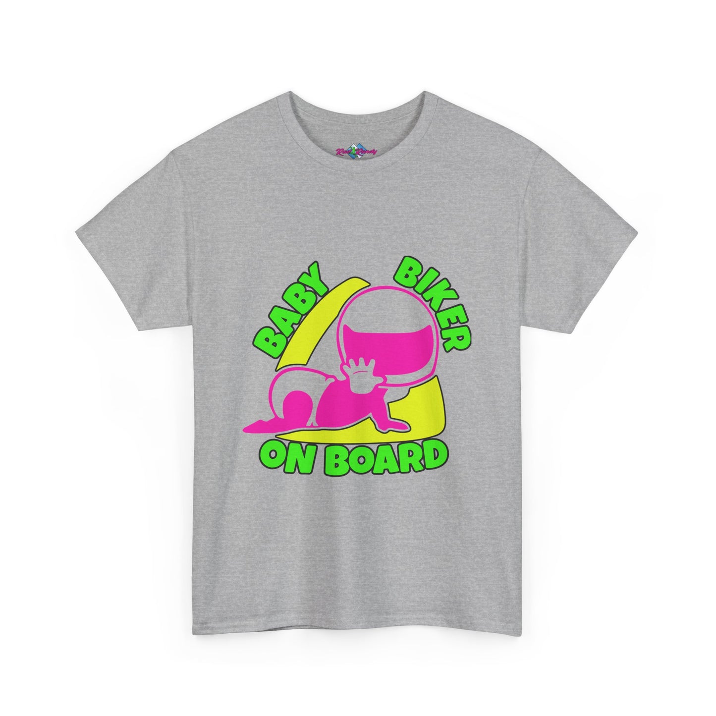 Baby Biker on Board. Girl. Heavy Cotton T-Shirt