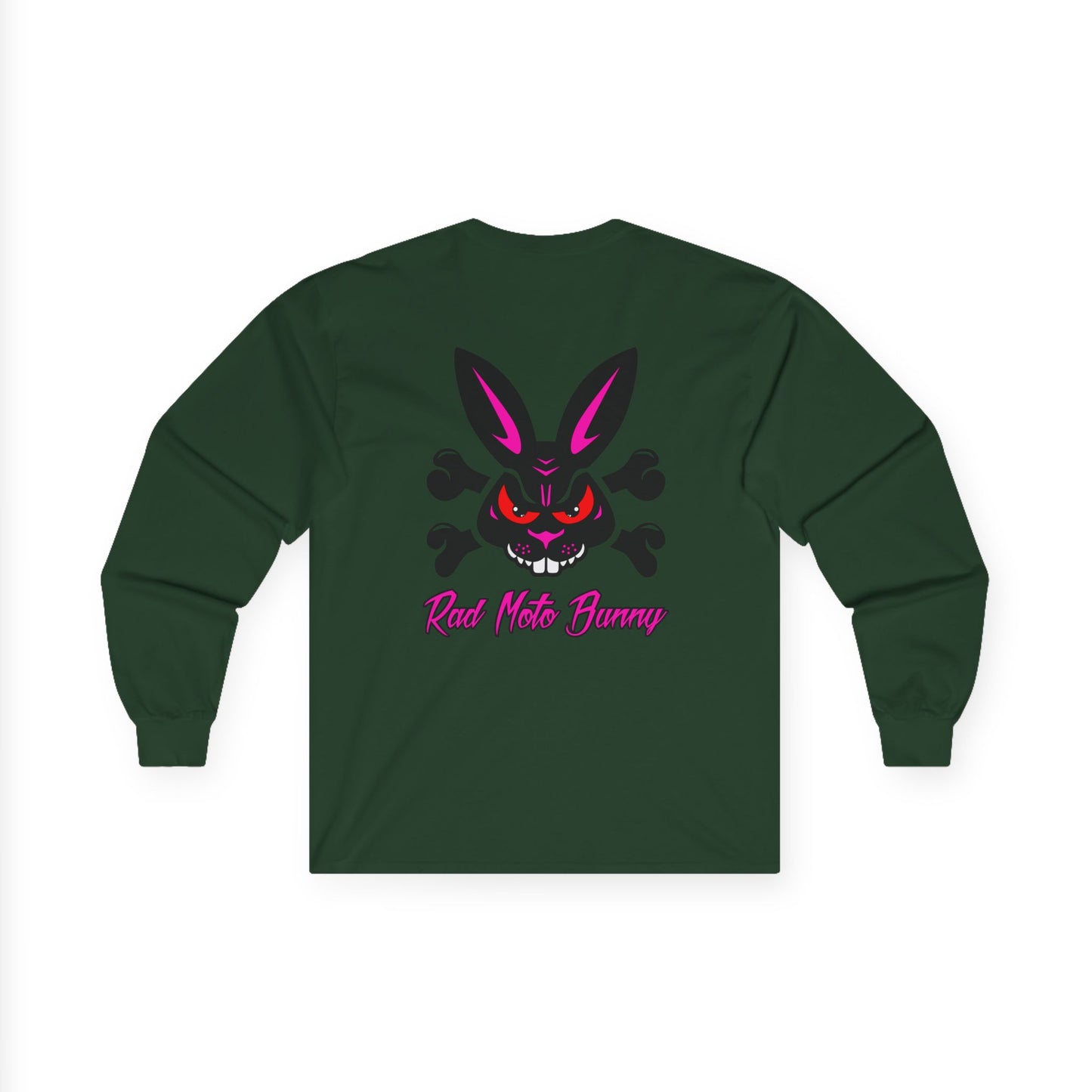 Rad Moto Bunny, Unisex Long Sleeve Tee - Bold Graphic T-Shirt for Motorcycle Enthusiasts