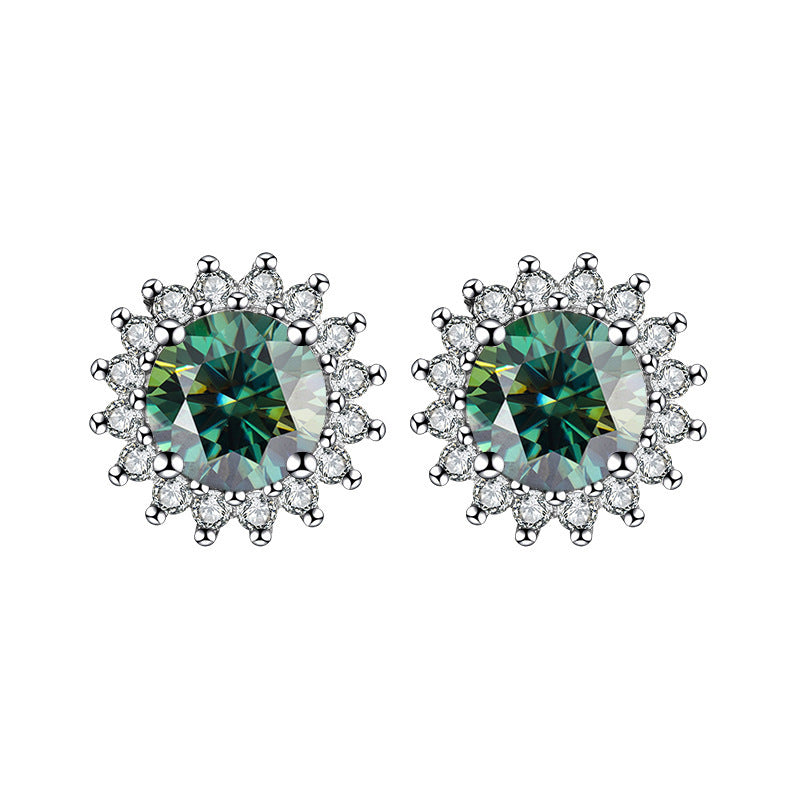S925 Sterling Silver Sunflower Earrings