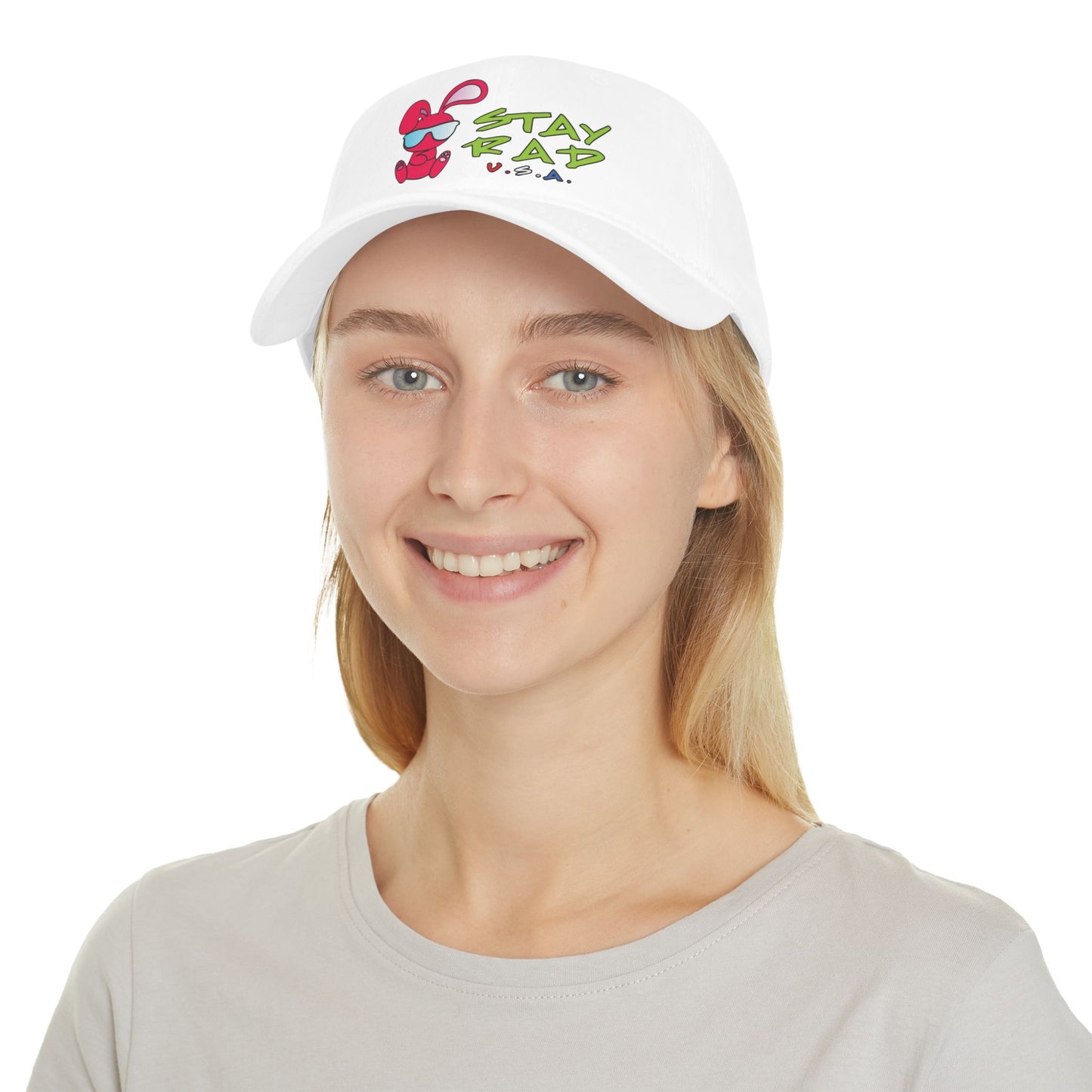 Cool Bunny Stay Rad Baseball Cap.
