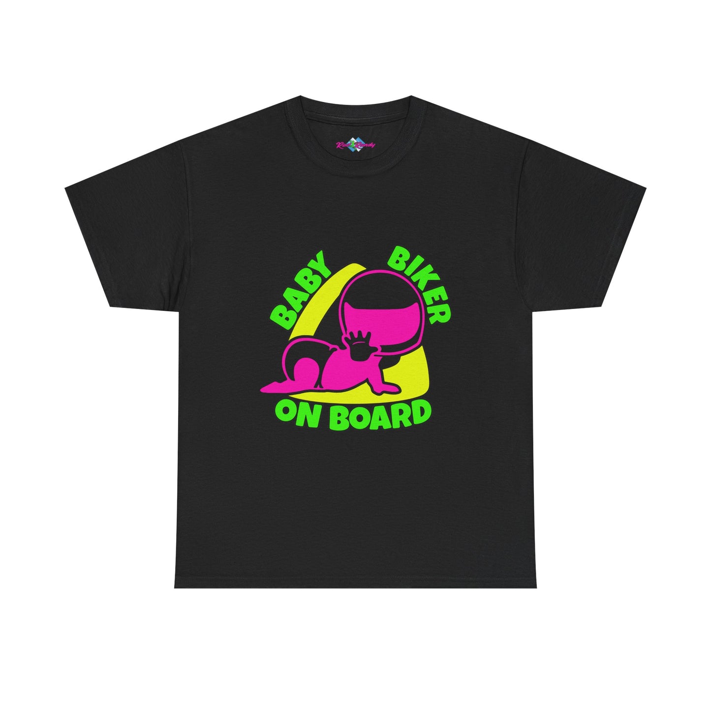 Baby Biker on Board. Girl. Heavy Cotton T-Shirt