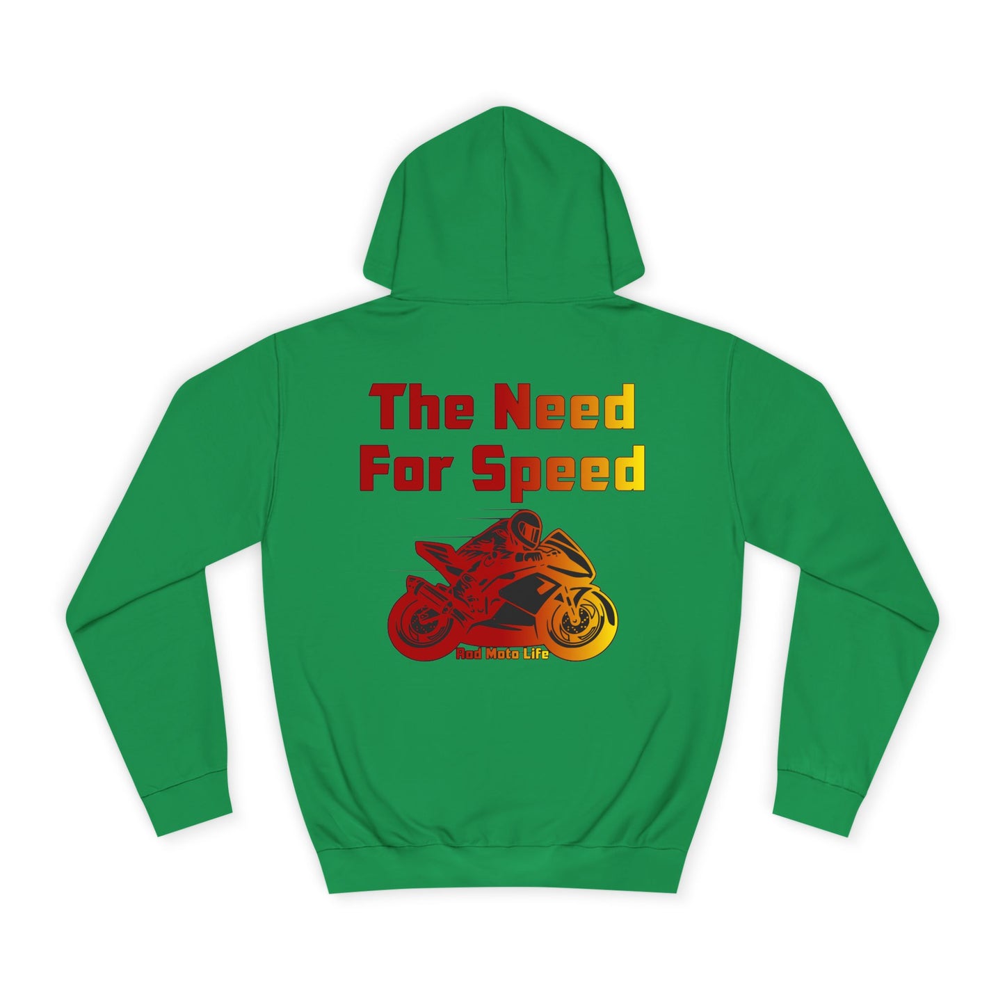 The Need for Speed, Rad Moto Life Unisex Hoodie - Biker Style Sweatshirt for Motorcycle Enthusiasts