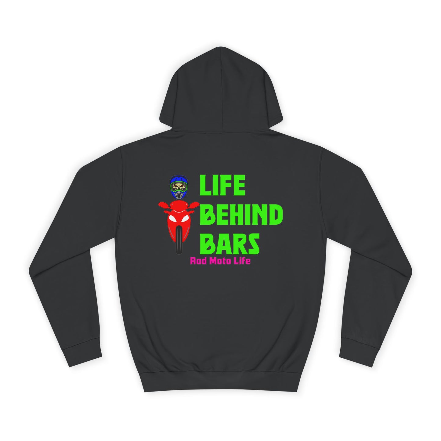 Life Behind Bars, Rad Moto Life Unisex Hoodie - Biker Style Sweatshirt for Motorcycle Enthusiasts