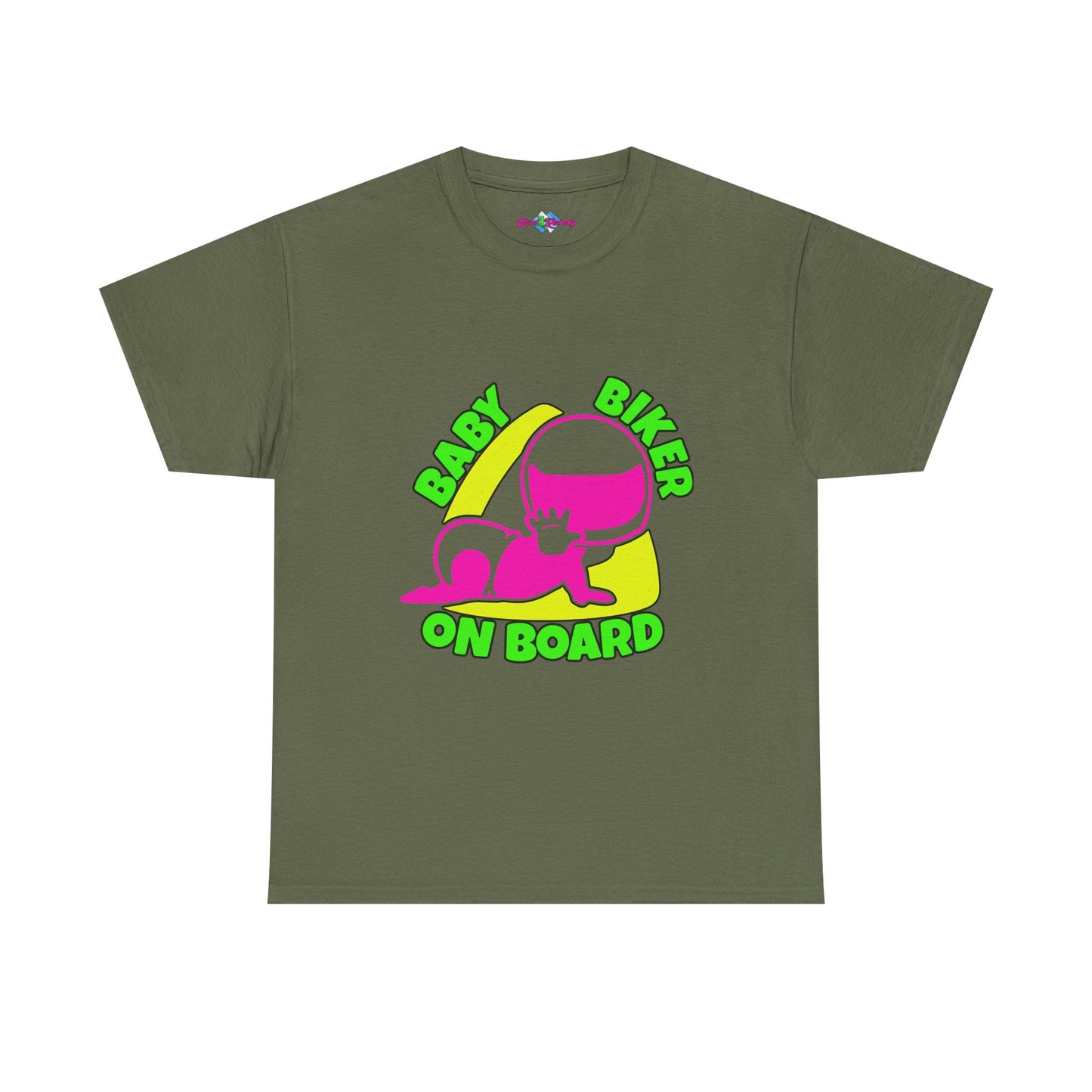 Baby Biker on Board. Girl. Heavy Cotton T-Shirt