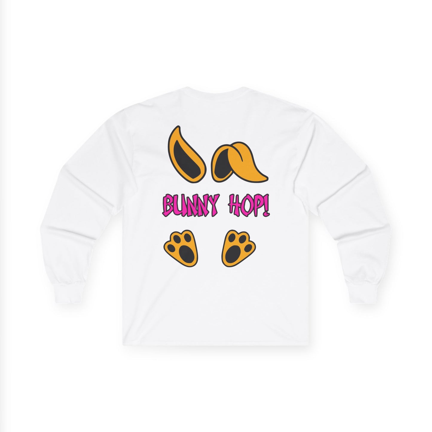 Bunny Hop! 2, Rad Moto Bunny, Unisex Long Sleeve Tee - Bold Graphic T-Shirt for Motorcycle Enthusiasts