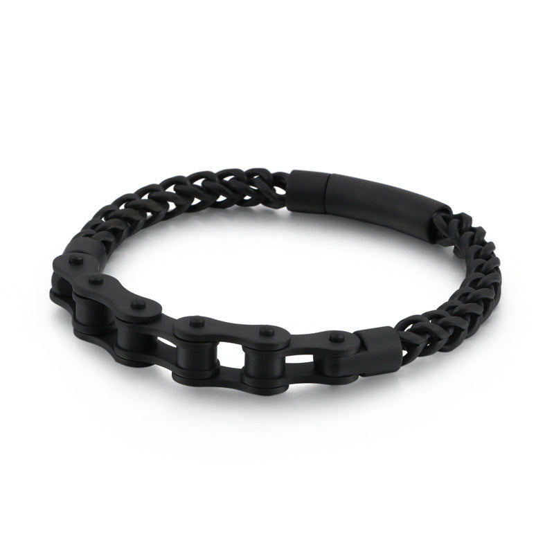 Moto Titanium Steel Motorcycle Chain Bracelet