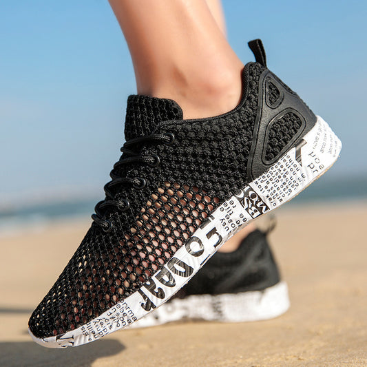 Casual Men's Hollow Lace Breathable Sneakers