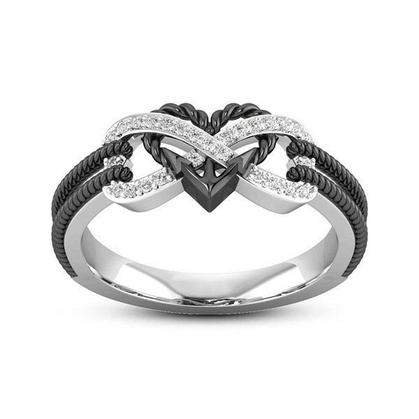Infinity AAA Cubic Zirconia Anchor Rope Ring