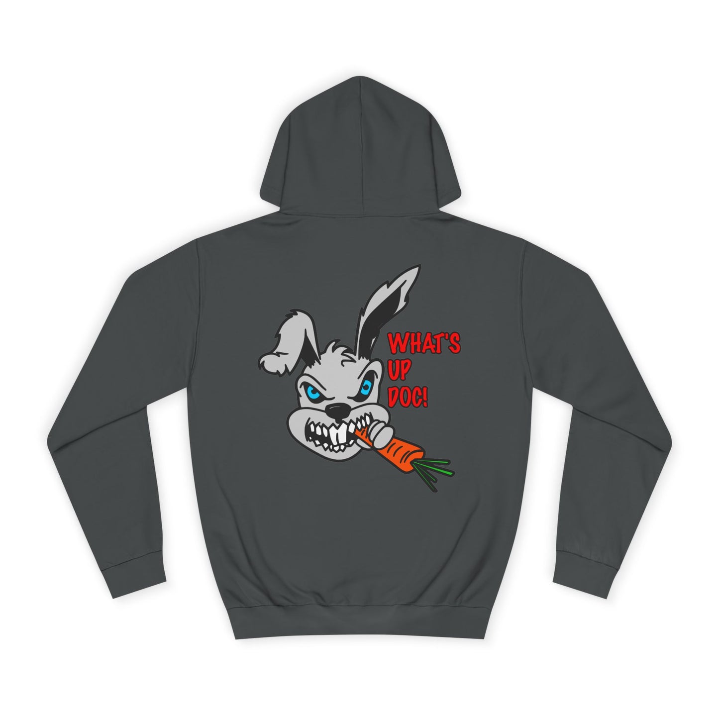 What's up Doc Bunny, Rad Moto Bunny, Unisex Hoodie - Biker Style Sweatshirt for Motorcycle Enthusiasts