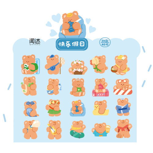 Cute Bear Sticker Scrapbook